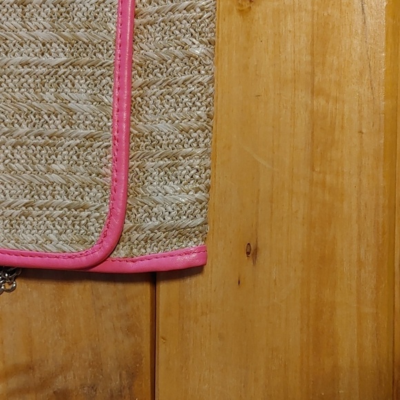 NWT Ardene Straw & Hot Pink Bag - Picture 11 of 11